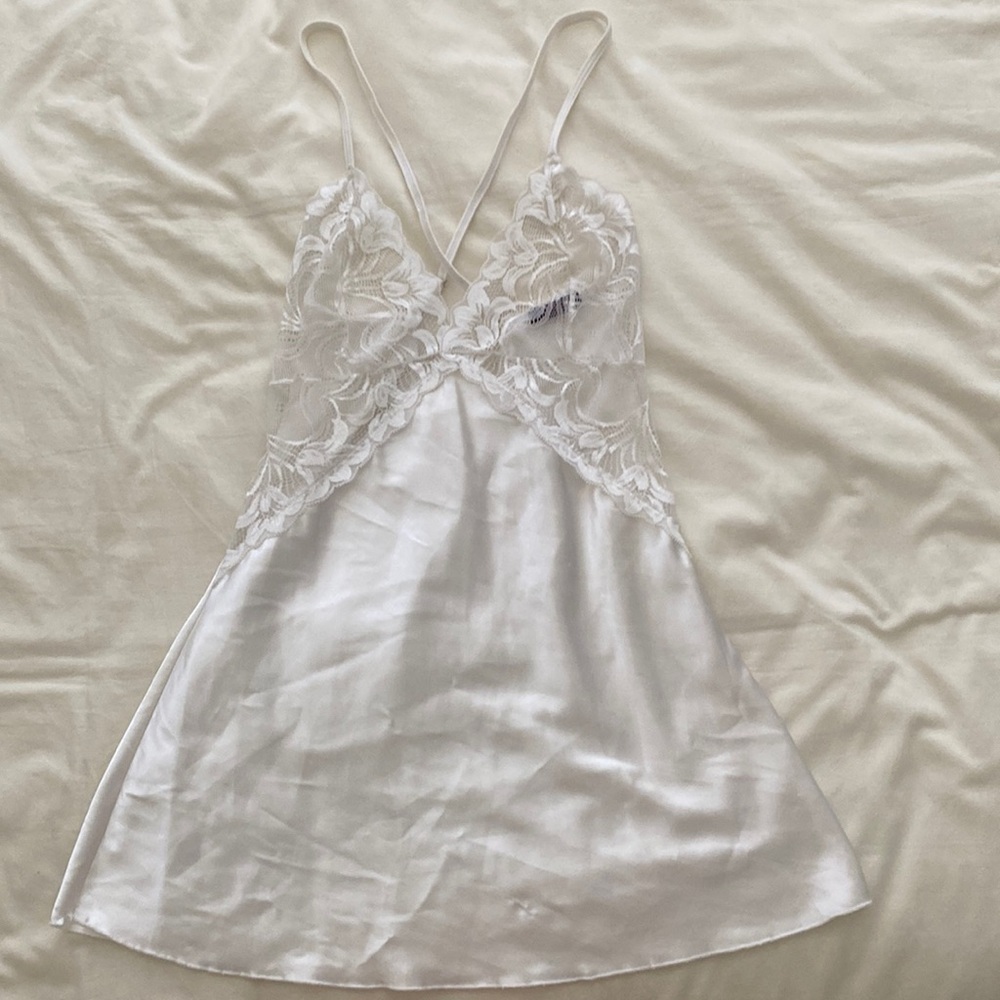 White Lace Babydoll Nightgown